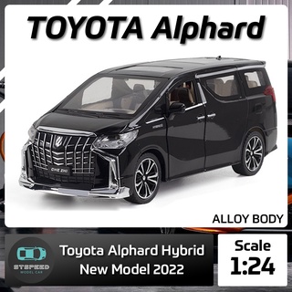 โมเดลรถเหล็ก TOYOTA ALPHARD (ลิขสิทธิ์แท้) 1/24 มีไฟหน้าไฟท้าย เปืดประตูได้ โมเดลรถยนต์ รถเหล็กโมเดล โมเดลรถ