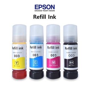 Refill Ink หมึก Epson 003 For L3110 L3210 L3150 L3250 L5190 ผลิตจากญี่ปุ่น คุณภาพด