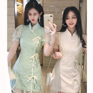 ​​​​​​​​​​​​​​​​ 🎀ชุดจีนโบราณ🎀 ชุดจีน ชุดเดรสยาว ปักลาย เดรสฉลุ ชุดกี่เพ้า
