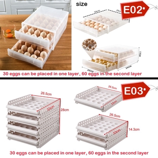 กล่อง กล่องเก็บไข่ 60 ช่องสำหรับตู้เย็น