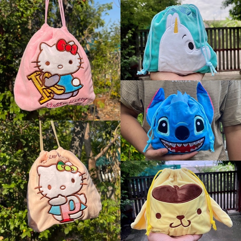 🎒กระเป๋าหูรูดลายการ์ตูน 8x8 นิ้ว “ไซท์ใหญ่” งานสวย ผ้านุ่ม คุณภาพเยี่ยม👍🏻(Part.1/2)ภ
