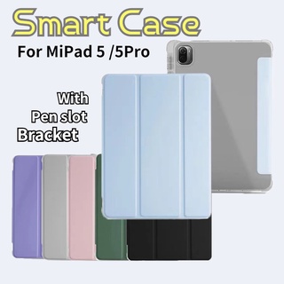 Xiaomi MiPad 5 Mi Pad 5Pro เคสป้องกันอัจฉริยะ พร้อมช่องใส่ปากกา ขาตั้งแท็บเล็ต ป้องกันการชนกัน เคสป้องกัน สําหรับ Mi Pad (11.0)