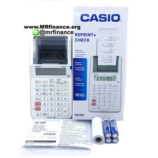 Casio HR-8RC WE/BK (สีขาว/สีดำ) เครื่องคิดเลขพิมพ์กระดาษคาสิโอ ของใหม่ ของแท้