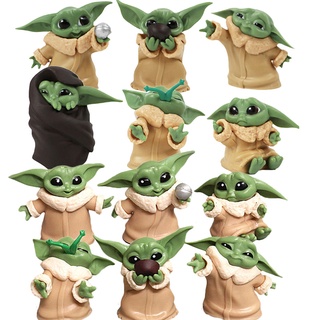 Yoda Baby โมเดลตุ๊กตาฟิกเกอร์ภาพยนตร์ ขนาดเล็ก ของเล่นสะสม สําหรับเด็ก 6 ชิ้น