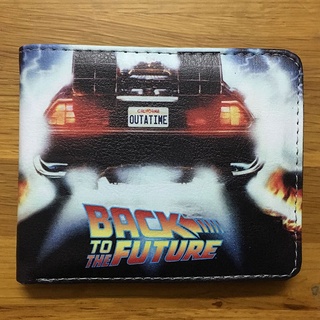 กระเป๋าสตางค์ หนัง PU ใบสั้น ลายภาพยนตร์ Back to the Future 20% สําหรับผู้ชาย และผู้หญิง