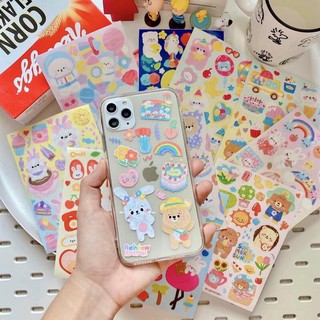 พร้อมส่ง🦄 สติ๊กเกอร์ไดคัท สีสดใส น่ารัก ออกแบบโดยคนไทย sticker diecut สติ๊กเกอร์กันน้ำ สติ๊กเกอร์แปะเคส ตกแต่งสมุดโน๊ต
