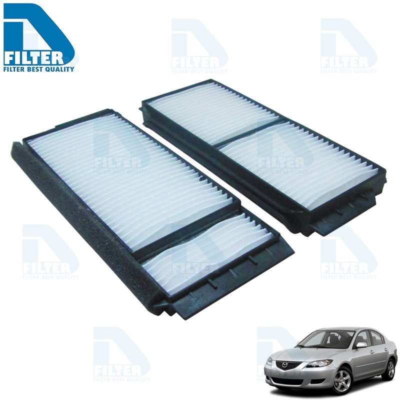 กรองแอร์ Mazda มาสด้า Mazda 3 BK 2004-2010 (เครื่อง 1.6,2.0) By D Filter (ไส้กรองแอร์) (DB031)