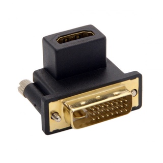 Cy อะแดปเตอร์การ์ดจอ Dvi ตัวผู้ เป็น Hdmi ตัวเมีย 90 องศา สําหรับคอมพิวเตอร์ Hdtv