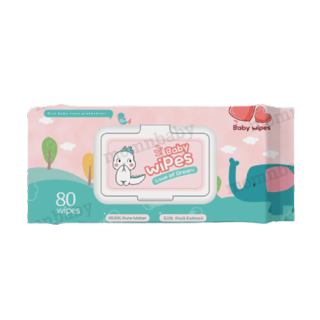 ทิชชู่เปียกสําหรับเด็ก Baby Wipes ทิชชู่เปียก อ่อนโยน ไร้แอลกอฮอล์ ไม่มีแอลกอฮอล์ ขนาด11x16 CM จำนวน 80 แผ่น