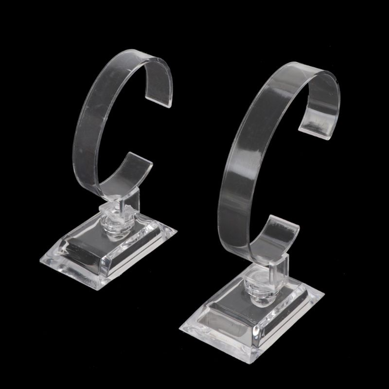 LU Clear Watch Display Rack Shop Showcase Holder Stretchie กําไลข้อมือขาตั้งจอแสดงผล