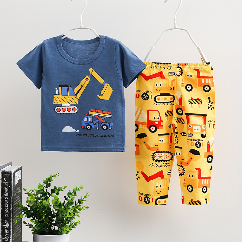 FN311 ชุดนอนแขนสั้นรถก่อสร้าง