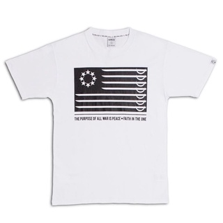 SLUM LTD - Fight For Justice Flag Tee White