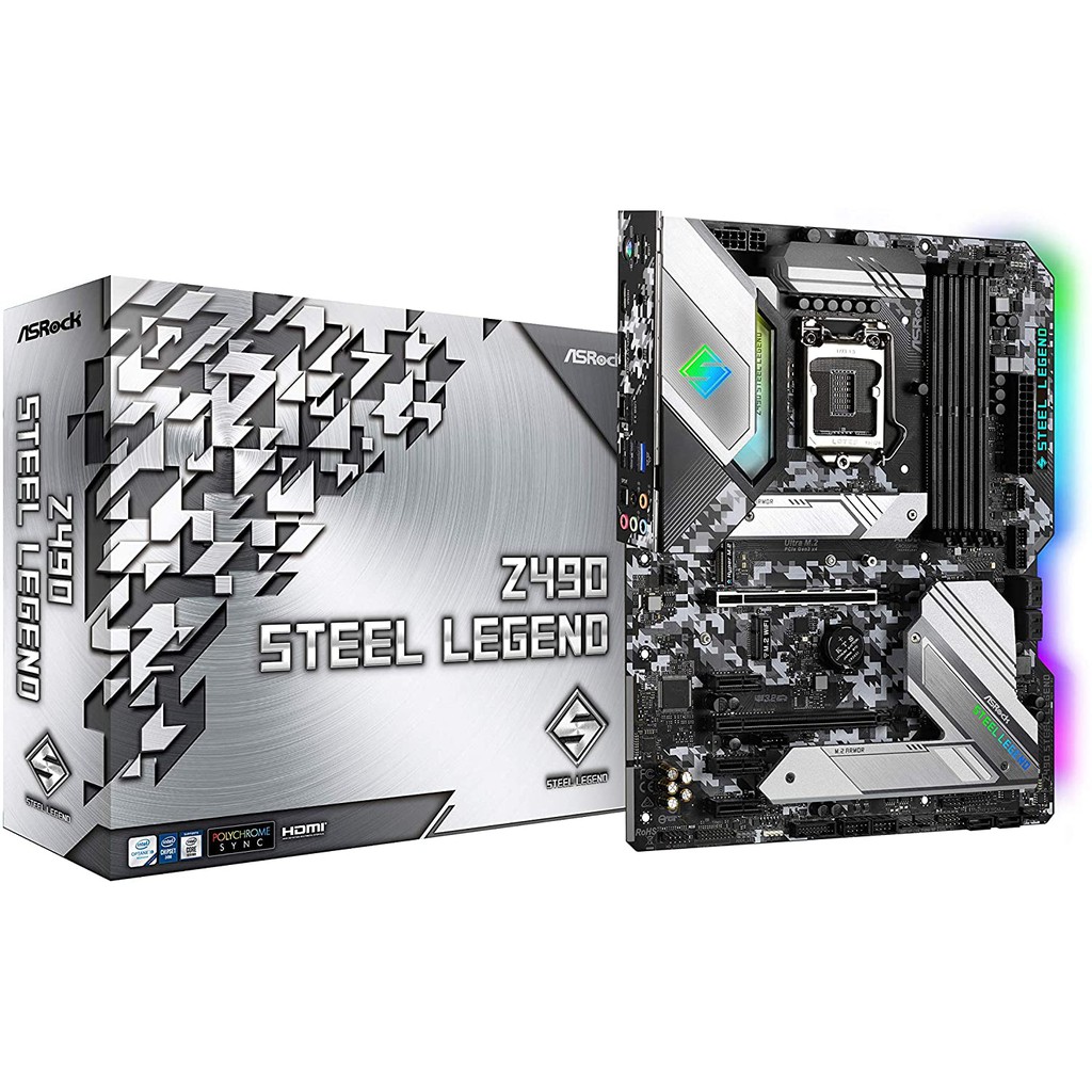 ASROCK Z490 STEEL LEGEND Mainboard Intel Gen10 (1200) รับประกัน3ปี
