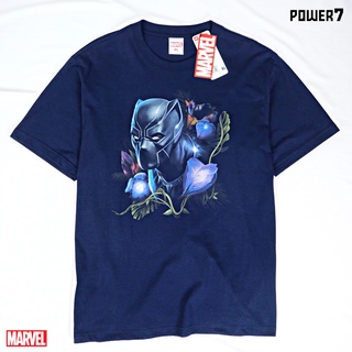 ผ้าฝ้าย 100% เสื้อยืดการ์ตูน ลาย มาร์เวล Black Panther ลิขสิทธ์แท้ MARVEL COMICS  T-SHIRTS (MVX-184)S-3XL