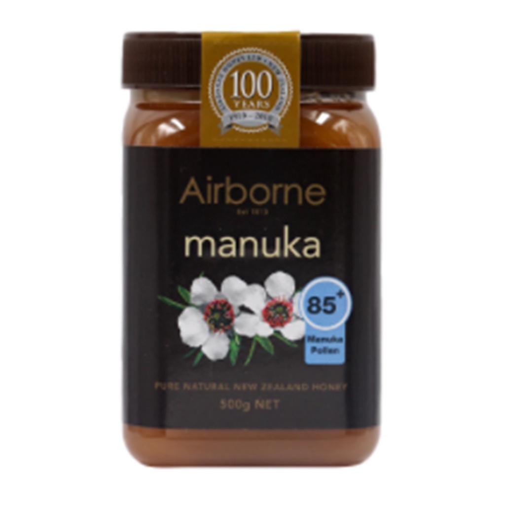 Airborne Manuka Honey Active 85 plus 500g.แอร์บอร์นน้ำผึ้งมานูก้าแอกทีฟ85บวก 500กรัม