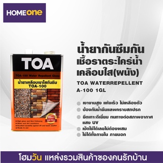 น้ำยากันซึมกันเชื้อราตระไคร่น้ำ เคลือบใส(ผนัง) TOA WATERREPELLENT A-100 1GL