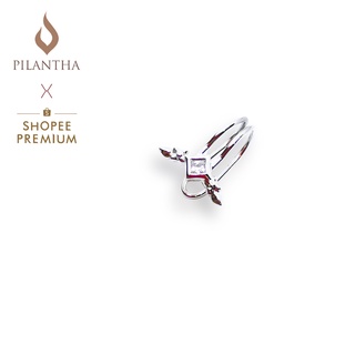 Pilantha Hiranlanna Silver Ear Cuff ต่างหูหนีบทำจากเงินแท้ Silver 92.5 ชุบทองคำแท้ ประดับเพชรสวิส