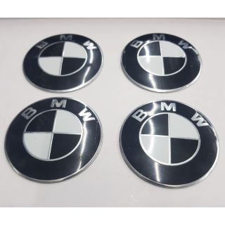 Sticker ติดกระดุมล้อรถ ลาย Bmw ชุดละ 4 ชิ้น