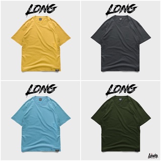 Just Say Bad ® เสื้อ Oversize Long ( รุ่นแขนยาว ) สีเหลืองมัสตาร์ด , ฟ้ายีนส์ , เขียวมะกอก , ควันบุหรี่ เสื้อยืด  / OL