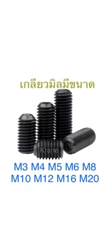 สกรูตัวหนอน ดำ M10 เกลียว 1.5 ยาว 10 - 50