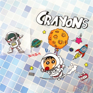 ◆ สติกเกอร์ไวนิล ลายนักบินอวกาศ NASA Crayon Shin-chan สําหรับติดตกแต่ง ◆ สติกเกอร์ไวนิล พิมพ์ลายความร้อน DIY สําหรับติดตกแต่ง 1 ชิ้น