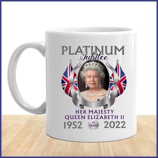 Queen Elizabeth Mourning Mug 1952-2022 แก้วมัคเซรามิก ลาย Queen Elizabeth in Memory of Queen Elizabeth the Queens smbth