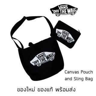 กระเป๋าผ้าสะพายข้าง  ถุงผ้า Vans - Canvas Pouch and Sling Bag รุ่นพิเศษจากญี่ปุ่น ของใหม่ ของแท้ ส่ง