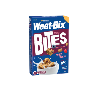 Sanitarium วิทบิกซ์ ไบท์ส ไวล์ดเบอร์รี่ ธัญพืชอบกรอบ Weet Bix Bites Wild Berry 500 กรัม [BBF:18 Oct 23]