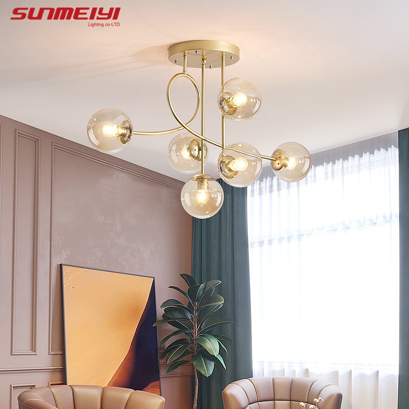 Sunmeiyi โคมไฟ LED สไตล์โมเดิร์นสําหรับติดตกแต่งเพดานห้องนั่งเล่น