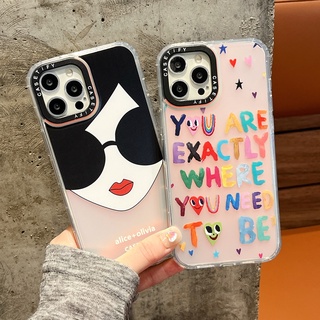 【วลีภาษาอังกฤษ เด็กผู้หญิงสมัยใหม่】casetify ฟิล์มอะคริลิค กันตก หลากสี สําหรับ iPhone 13 Pro Max 12 11 Pro Max XR X XS Max SE2020 13 12 12 12