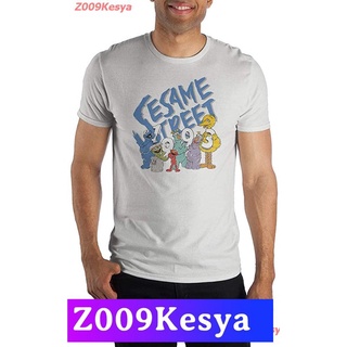 Z009Kesya เสื้อยืดสีพื้นผู้ชาย Sesame Street Characters 1993 Short-Sleeve T-Shirt discount Sesame Street เซซามีสตรีตL.%