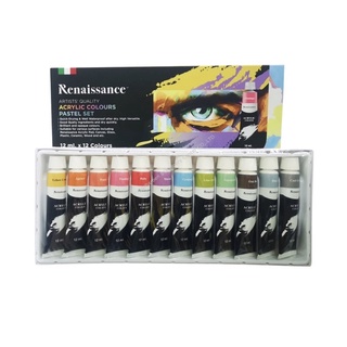 สีอะคริลิค “Renaissance” 12 สี พาสเทล