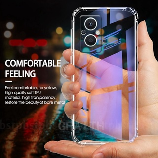 ready stock เคส OPPO Reno 7 Z 5G Reno7 4G Thai Version 2022 new TPU Transparent Four Corners Silicone Ultra -Thin Soft Case Full Shockproof Protect Cover Reno7Z เคสโทรศัพท์