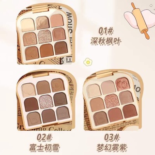 NOVO5645 NOVO SOFT EYES TOAST EYESHADOWS PALETTE โนโว อายแชโดว์ 9 สี เม็ดสีแน่น ติดทน นานทั้งวัน กันน้ำ กันเหงื่อ