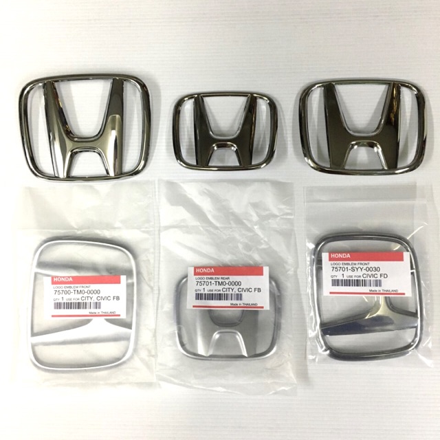 โลโก้ กระจังหน้า Honda Civic FB หน้า หลัง Honda Civic FD , อย่างดี เกรด OEM