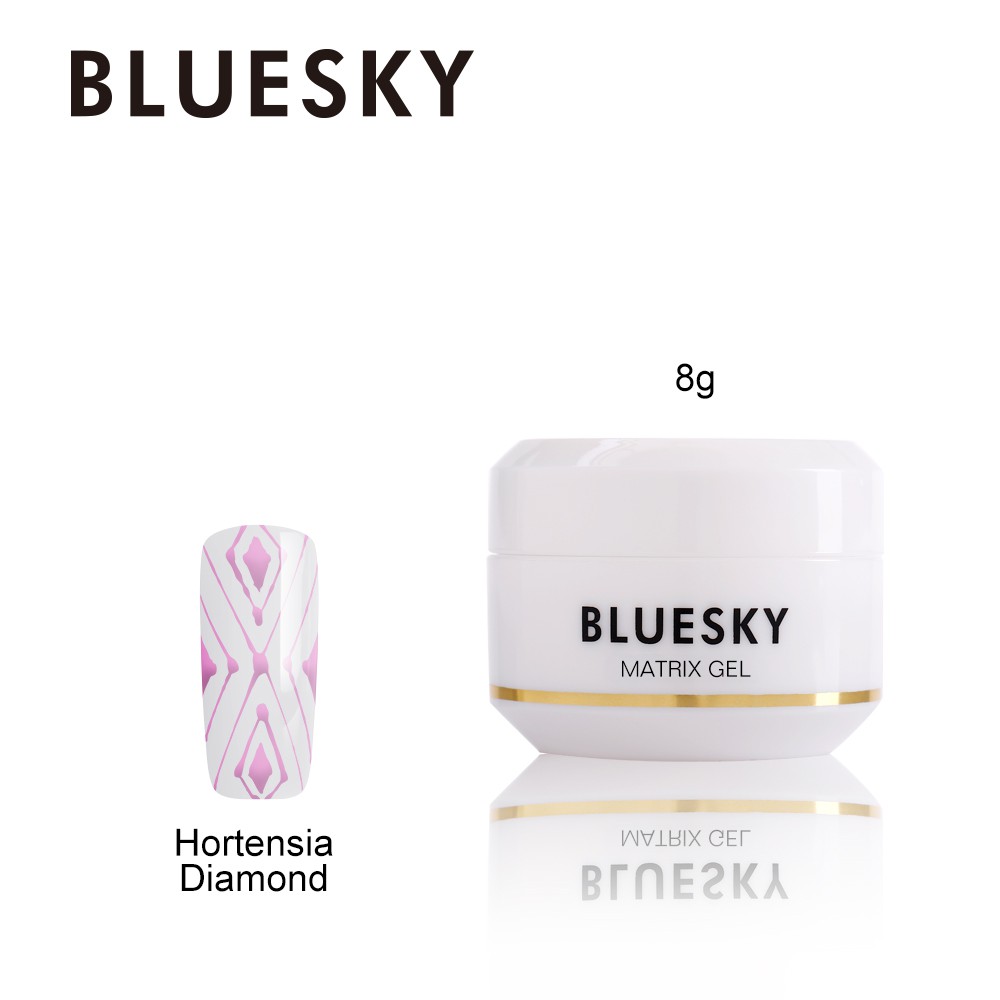 สีทาเล็บใยแมงมุม สีใยแมงมุม Bluesky gel polish Matrix gel Hortensia Diamond สีม่วง