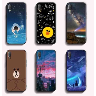 Softcase VIVO 1804 V11 V11pro ป้องกันการแตกร้าว เคส TPU คุณภาพสูง ป้องกันเต็มรูปแบบ ยางซิลิโคน สีดํา