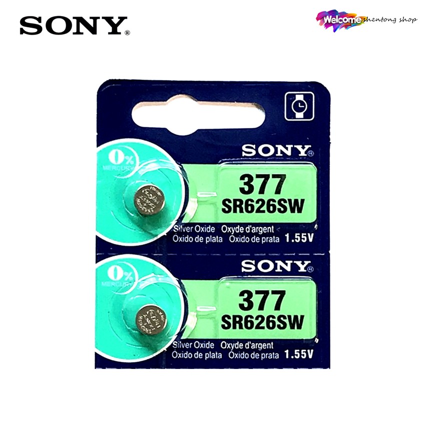 Sony ถ่านกระดุม 377 SR626SW LR626 V377 AG4 （5 ก้อน or 2 ก้อน）
