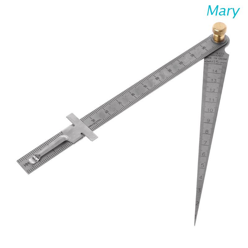 Mary ไม้บรรทัดสเตนเลส วัดความลึกรู 1-15 มม.