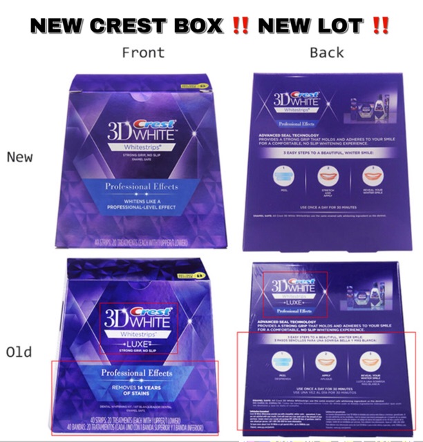 🔥แถมฟรี🔥 แผ่นฟอกฟันขาว Crest 3D White Luxe Professional Effects แผ่นฟอกฟัน (1ซอง)