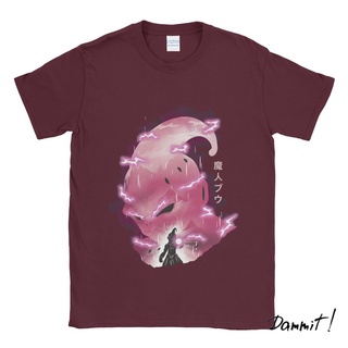 ผ้าฝ้ายคอกลมเสื้อยืด พิมพ์ลาย Dragon Ball Majin Buu Evil Dammit90s สําหรับผู้ชายfrom S-4XL