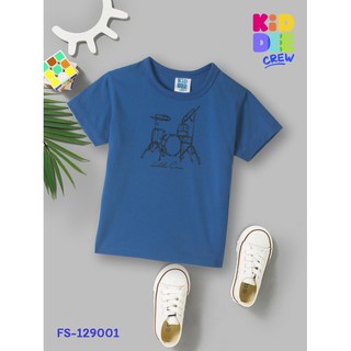 FS-129001 Blue short sleeved shirt เสื้อแขนสั้นสีน้ำเงิน เหมาะสำหรับเด็ก อายุตั้งแต่ 3-12 ปี