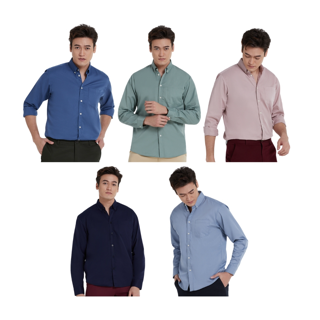 [SMART FIT] เสื้อเชิ้ตแขนยาวผู้ชาย SMITH - RALPH T OFFICIAL เสื้อเชิ้ตผู้ชาย เสื้อเชิ้ตทำงานผู้ชาย เสื้อเชิ้ตสีชมพู