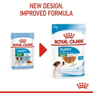 [PETClub] Royal Canin Wet Mini Puppy in Gravy - อาหารเปียกสูตรลูกสุนัขพันธุ์เล็ก 85g.x12ซอง