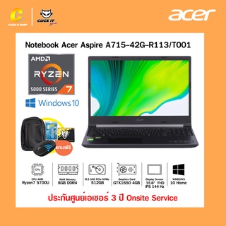 Notebook โน๊ตบุ๊ค Acer Aspire A715-42G-R113/T001 สินค้าใหม่ ประกันศูนย์ 3 ปี