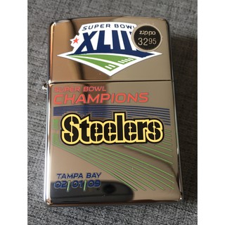 ไฟแช็คซิปโป้ Zippo Lighter NFL Pittsburgh Steelers Super Bowl XLIII No Box ไม่มีกล่อง