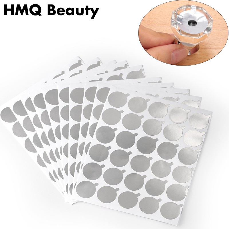 300pcs กาวติดขนตาแบบใช้แล้วทิ้ง Pallet ต่อขนตา แผ่นกาวภายใต้ขาตั้ง Eyelash Eye Beauty Tools ขนาด 2.5ซม