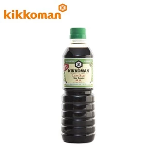 Kikkoman Less Salt Soy Sauce 600 ml. คิคโคแมน โชยุ ซอสถั่วเหลืองสูตรเค็มน้อย 600 มล.