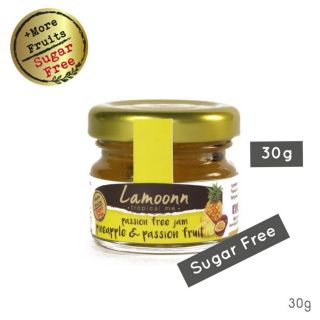 Lamoonn Jam แยมสับปะรด เสาวรส // Passion Free Jam //**Sugar Free** ปราศจากน้ำตาล// จิ๋ว 30g//แยมละมุน