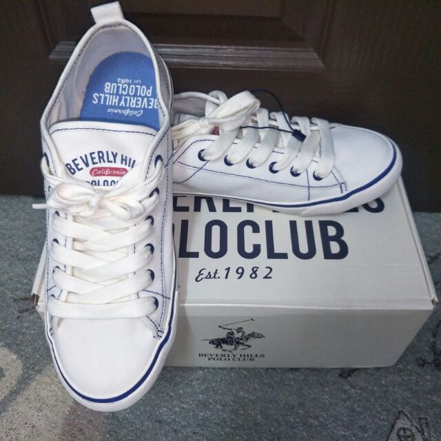 รองเท้าผ้าใบสีขาว Polo Beverly Hills women 👟(ของแท้  💯)